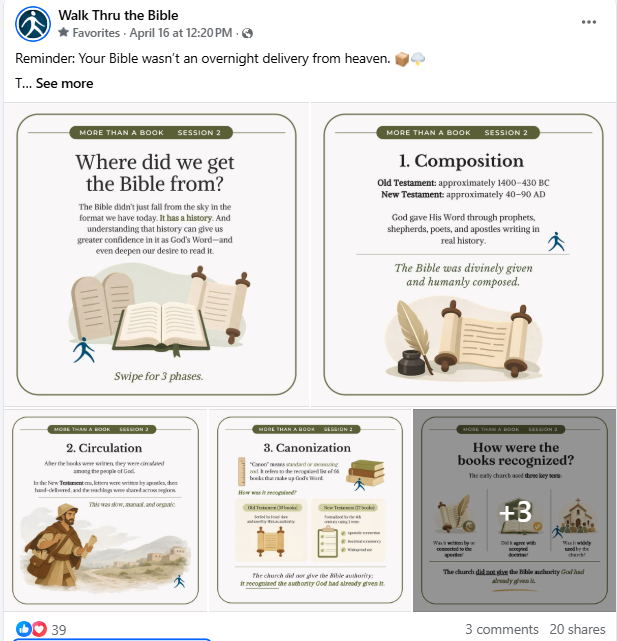 Where Did the Bible Come From? — high-engagement carousel